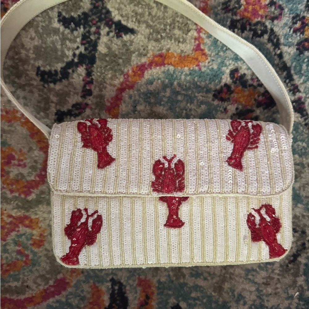 Viral Lobster Beaded Women's Bag